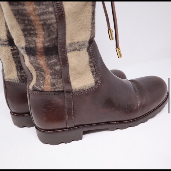 Tory Burch flannel and leather boots. EUC - Picture 14 of 15